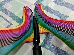 Amateur, Verga grande, Ébano, Sexo duro, Tacones, Lencería, Nylon, Uniforme