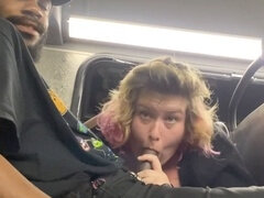 ぽっちゃり, 黒人, フェラチオ, バス, 巨乳な, 捕まる, 公共, ヤリマンの