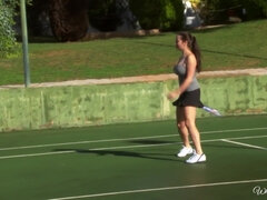 Stellung 69, Grosse titten, Braunhaarige, Lesbisch, Lecken, Masturbation, Muschi, Rotschopf