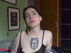 Satin gloves, femdom mistress, femdom slave humiliation