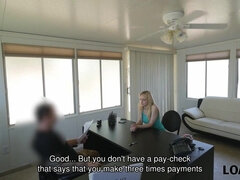 Blond Hair Girl slut hump to become the job - Creampie