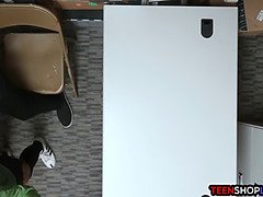 Big boobs teen caught stealing and fucked by the mall cop