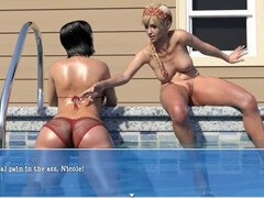 3d, 素人, アメリカ人, 巨大, 淫乱熟女, 母, 裸, アウトドア