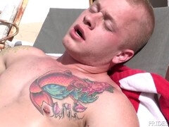 ビーチ, イく瞬間, イマラチオ, 顔射, ゲイ, オナニー, プール, コキ