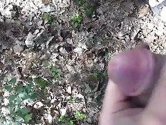 Quick handjob in forest