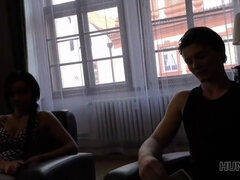 Czech teen gets her pussy licked and deepthroated in POV reality video