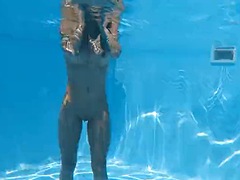 素人, 美女, エロティック, オナニー, アウトドア, プール, ソフトコア, 妻