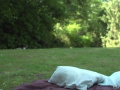 Lina arches her back so this old guy can get his little dick in deep