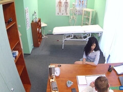 Amateur, Culo, Mamada, Médico, Oficina, Dolor, Uniforme, Voyeur