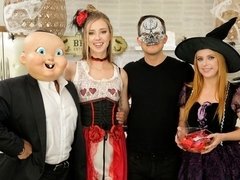 お尻, ブロンド, チン, バック, 女 人男 人, 手コキする, ストリッピング, ティーン