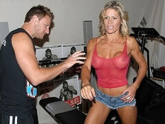 Big-boobed blonde Crystal rammed by pretty huge loaded cock