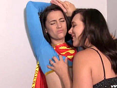 Supergirl, rubdown, two hot girls