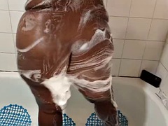 Wohlbeleibte schöne frauen, Grosse titten, Schwarz, Schwarz, Milf, Dusche, Solo, Titten