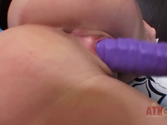 ディルド, 小柄, ピアス, オマンコ, 剃毛, ガリガリ, オッパイの, おもちゃ