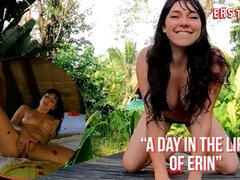 Amateur, Gros seins, Brunette brune, Allemand, Hd, Masturbation, Seins naturels, Huilée