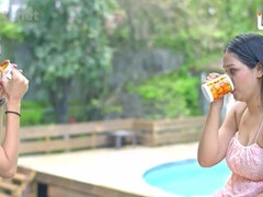 デカパイ, 気狂い, エロティック, インド人, レズビアン, 淫乱熟女, オマンコ, オッパイの