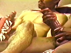 Leie, Grosser schwanz, Schwarz, Blasen, Schwarz, Schwul, Masturbation, Vintage