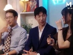 アジア人, デカパイ, フェラチオ, バック, フォアサム, 馬乗り, 妻, 妻スワップ