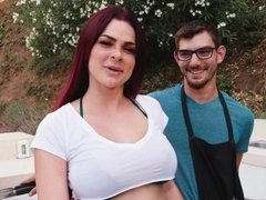 Grosser schwanz, Blasen, Freund, Hundestellung, Aufs gesicht abspritzen, Hd, Im freien, Reiten