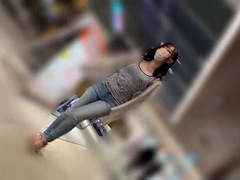 素人, アジア人, 美人, デカパイ, 日本人, 公共, オッパイの