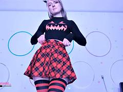 Blondine, Dildo, Hardcore, Masturbation, Höschen, Dürr, Ablutschen, Titten