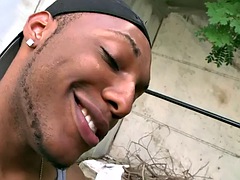 素人, アナル, 黒人, 黒人, ゲイ, 異人種間, アウトドア, タトゥー