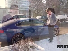 Anal, Belle grosse femme bgf, Gros cul, Gros seins, Mariée, Brunette brune, Tromperie, Jarretelles