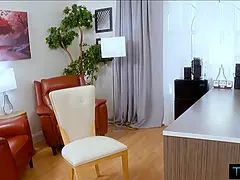 Angel Gostosa Let's Future Boss Play With Her Cunt For Job Interview