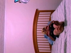 Hot crossdressers, two shemales, kissing eating
