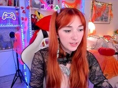 Red hair, gamer, fortnite gameplay