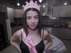 Kont, Pijpbeurt, Sperma shot, Hondjeshouding, Sperma in gezicht, Natuurlijke tieten, Tiener, Tieten likken