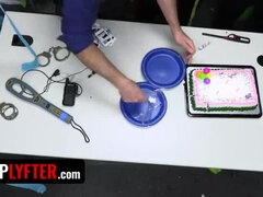 Trastienda, Rubia, Atrapados, Grupo, Grupo, Orgía, Adolescente, Tetas