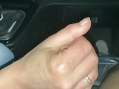 Risky hand moreoverjob and moreover blowjob in the mall parking lot