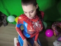 Eye contact, real, spider girl