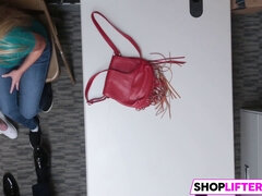 Stepmom and stepdaughter get punished for their sins with big cocks in shoplifting video