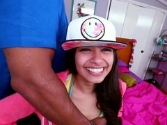 Petite Latina likes huge dicks