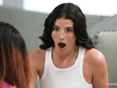 Grosser arsch, Grosser schwanz, Grosse titten, Blasen, Braunhaarige, Hundestellung, Fett, Penis