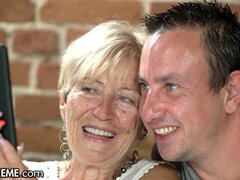 ぽっちゃり, デカパイ, フェラチオ, ズームショット, エロ熟女, お婆さん, 熟年, オマンコ