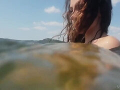 Strand, Bruinharig, Vrouw, Fetisj, Voeten fetish, Hd, Alleen, Onder de rok