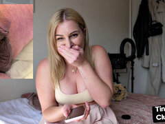 18 jaar, Enthousiasteling, Grote mammen, Blond, Brits, Dominante vrouw, Alleen, Tiener