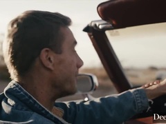 American, Big tits, Blowjob, Car, Hardcore, Licking, Tits