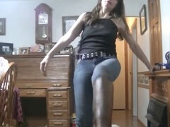 American, Boots, Jeans, Mature, Nude, Skinny, Tight