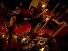 ブロンド, イく瞬間, フェティッシュ, 手コキする, オーガズム, 三人, オッパイの, 濡れ