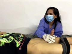 My patient got really hard, I couldn't resist - Porno en español
