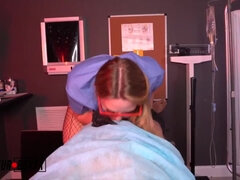 Grote kont, Blond, Pijpbeurt, Hardcore, Hd, Verpleegster, Gezichtspunt, Roodharige vrouw