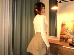 Asian Teen ARIEL SPINNER striptease masturbating