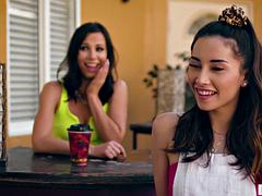 Slutty College Students Aidra Fox, Jillian Janson and Sabina Rouge Ravage Nerdy Teen Aria
