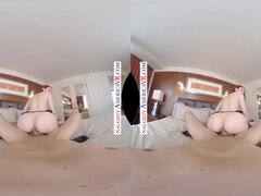 Busty redhead PAWG in sexy stockings in POV VR hardcore