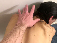 Aufs gesicht abspritzen, Milf, Mutti, Zierlich, Pov, Dusche