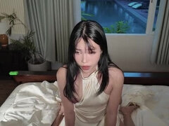 アジア人, 美人, イマラチオ, 農場, ヒール, オーガズム, フェラする, 締まりの良い